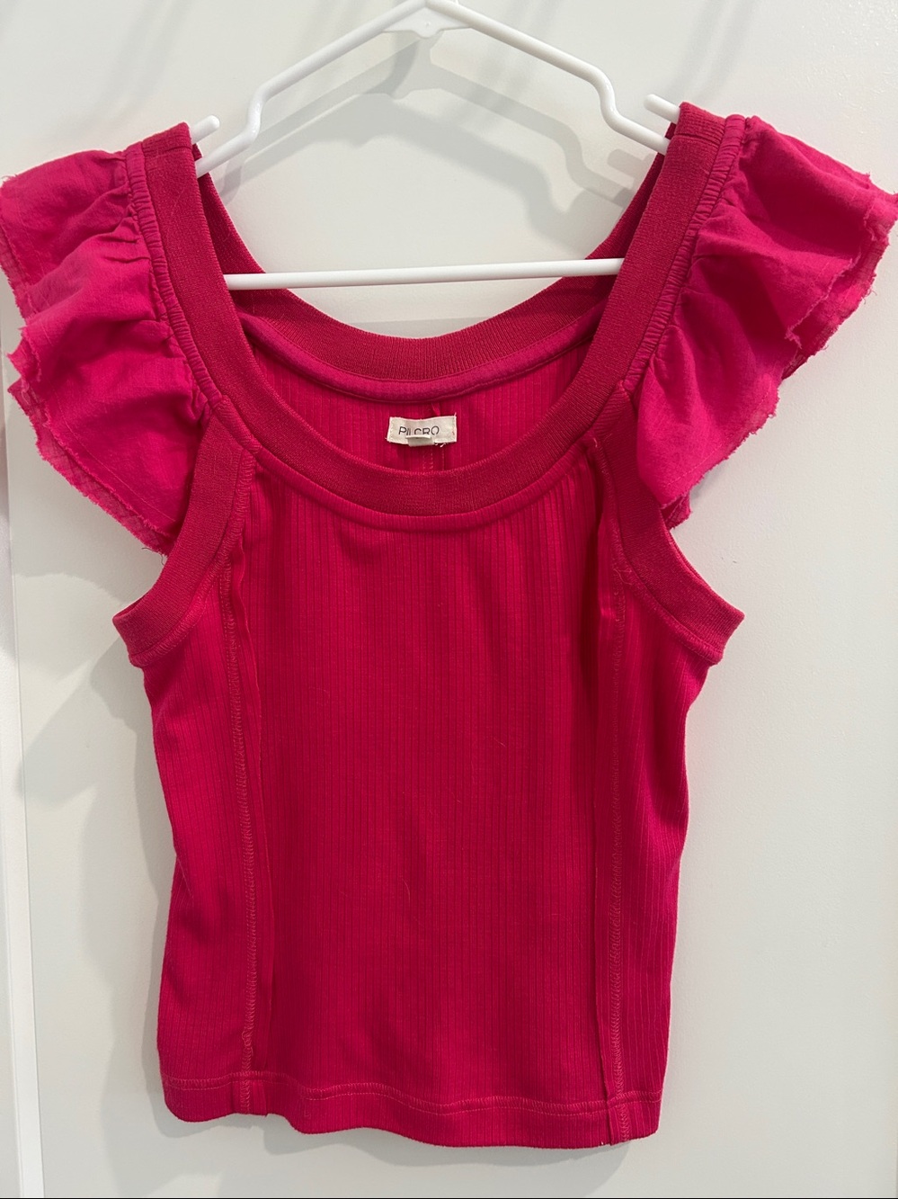 Pilcro Flutter-Sleeve Sport Tank |Size Medium